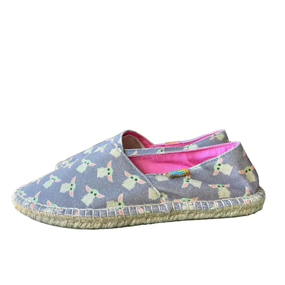 UBUNTU Baby Yoda Espadrilles size 10 NWOT